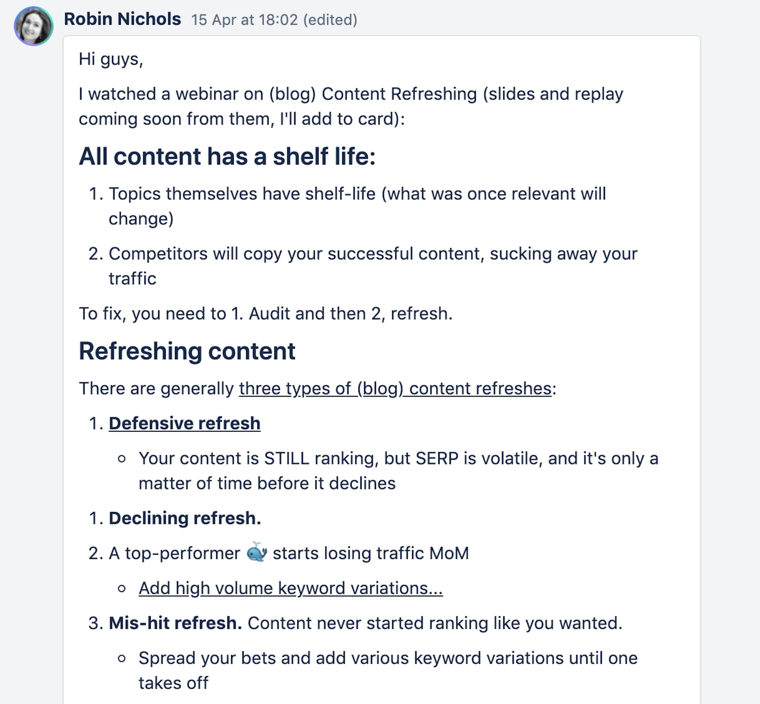 How we share knowledge on Trello