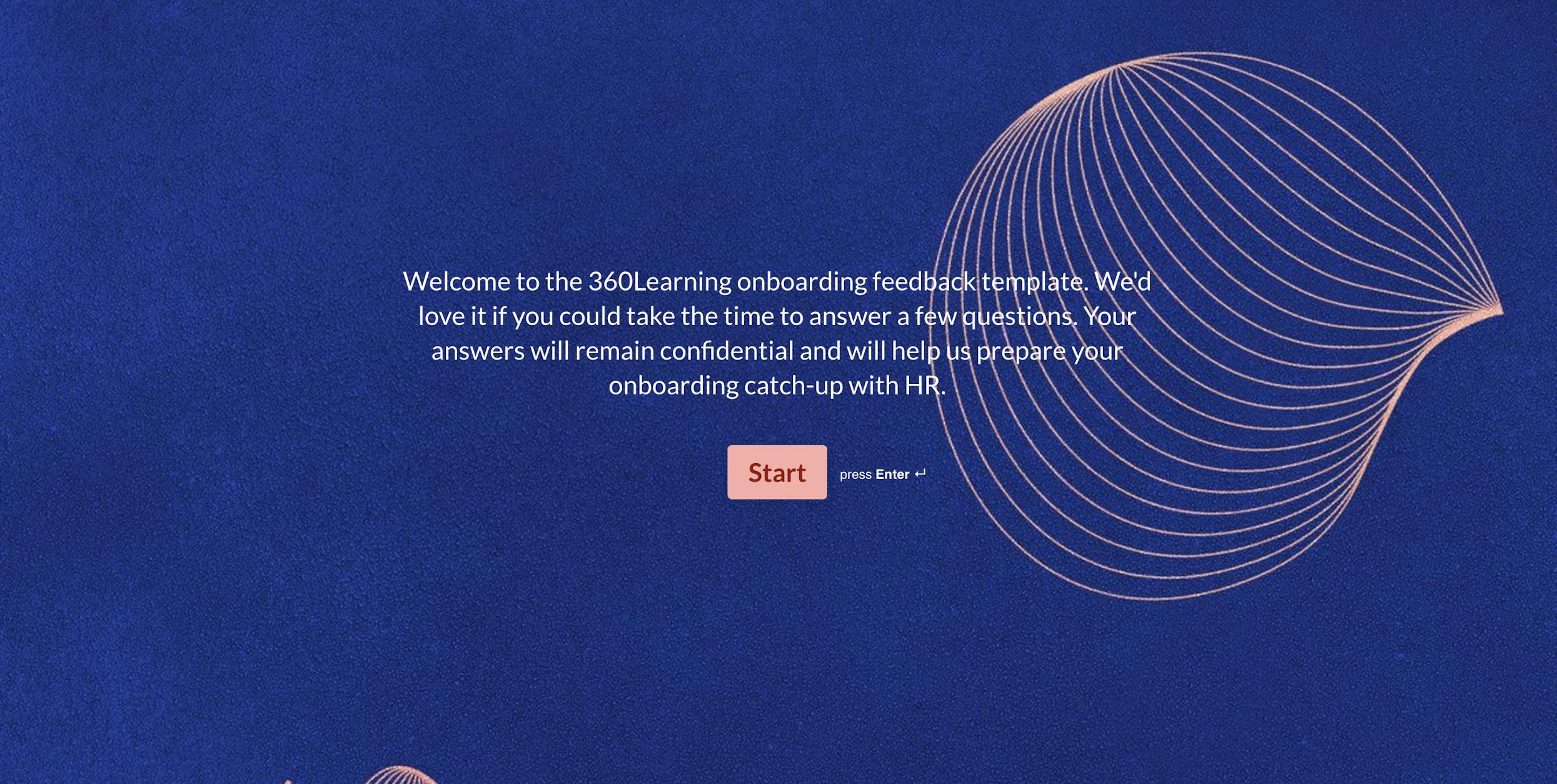 Survey during onboarding training