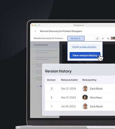 360Learning course versioning