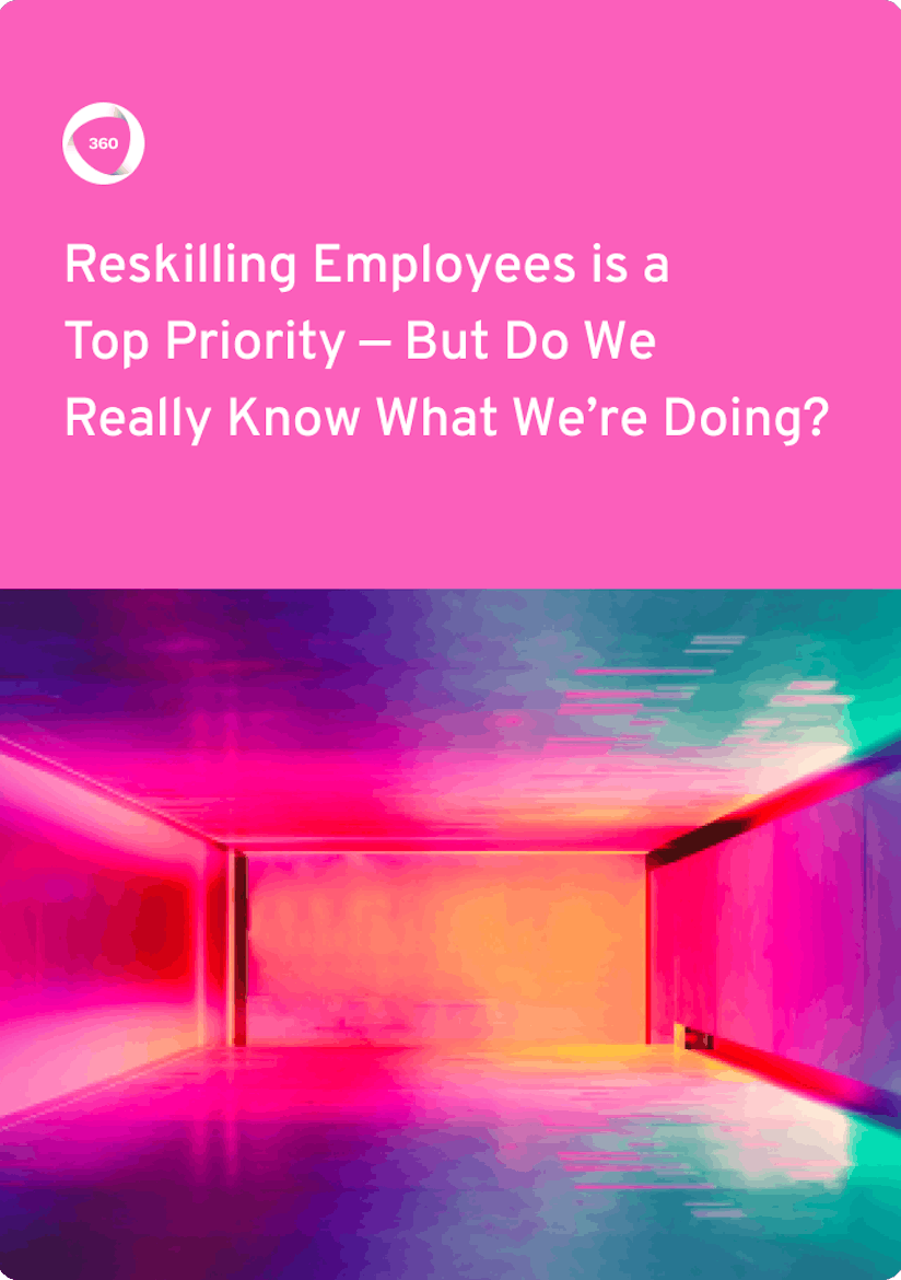 Reskilling employees ebook cover | 360Learning