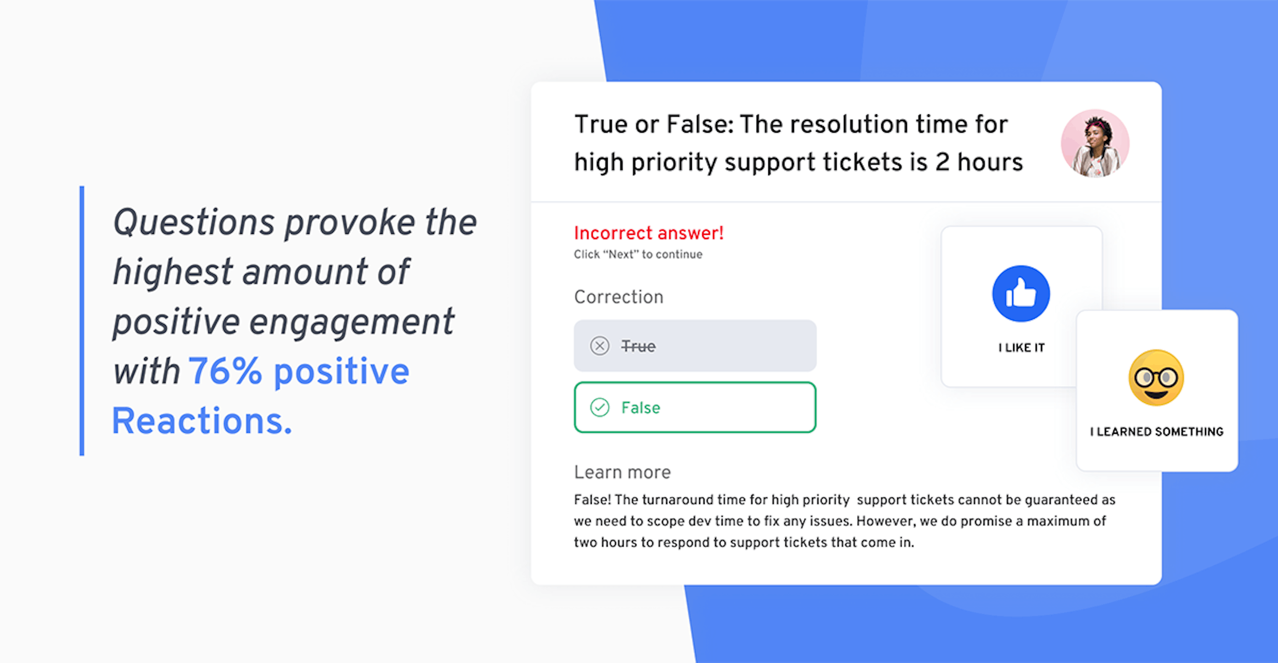 Questions provoke engagement