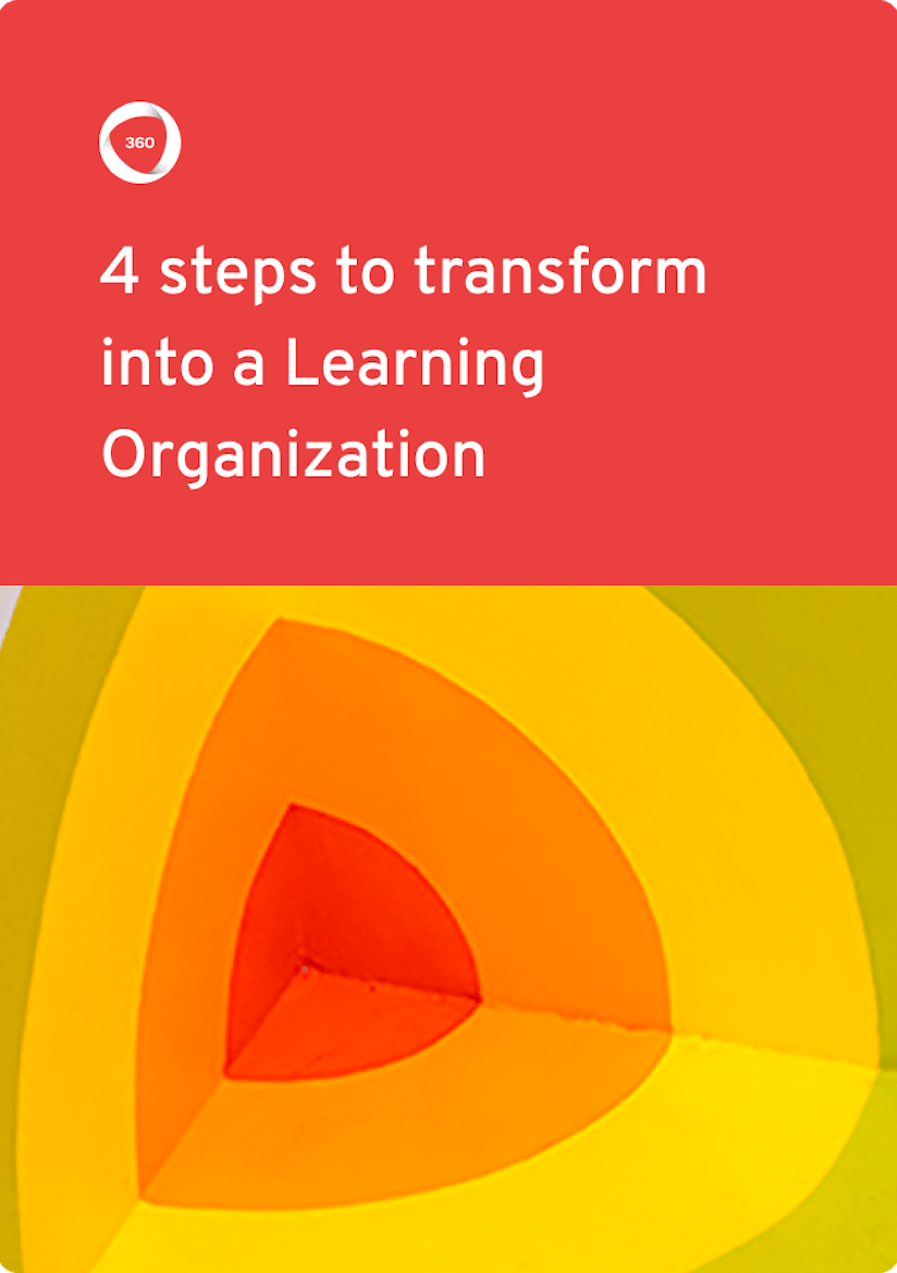 4 steps to become Learning Organization ebook cover | 360Learning