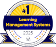 e learning industry #1 learning management system badge - 2025
